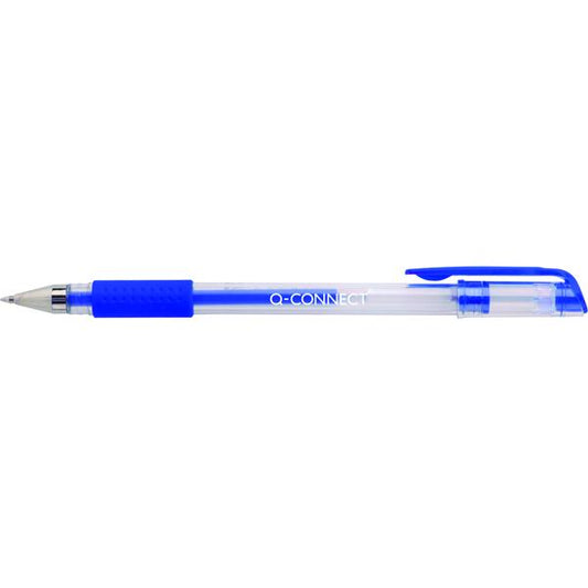 Pack of 10 Blue Gel Rollerball Pen Medium