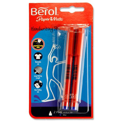 Pack of 2 Berol Blue Handwriting Pens