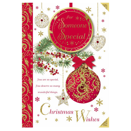 For a Someone Special Hanging Decorative Baubles Design Christmas Card