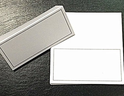Pack Of 10 High Quality Place Cards (White/Silver Colour)