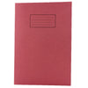 Pack of 100 A4 Red Exercise Books 80 Pages - Feint Ruled with Margin