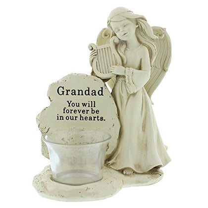 Graveside Memorial Angel 16cm Figurine Tea Light - Grandad
