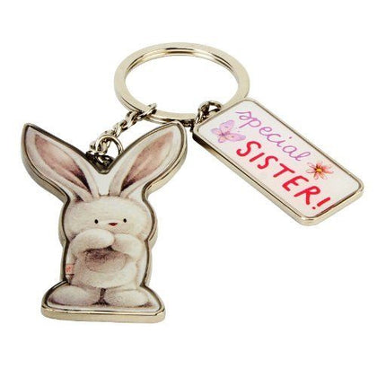 Special Sister Bunny Keyring Gift