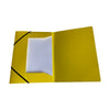 Janrax A4 Yellow Laminated Card 3 Flap Folder with Elastic Closure