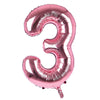 Giant Foil Light Pink 3 Number Balloon