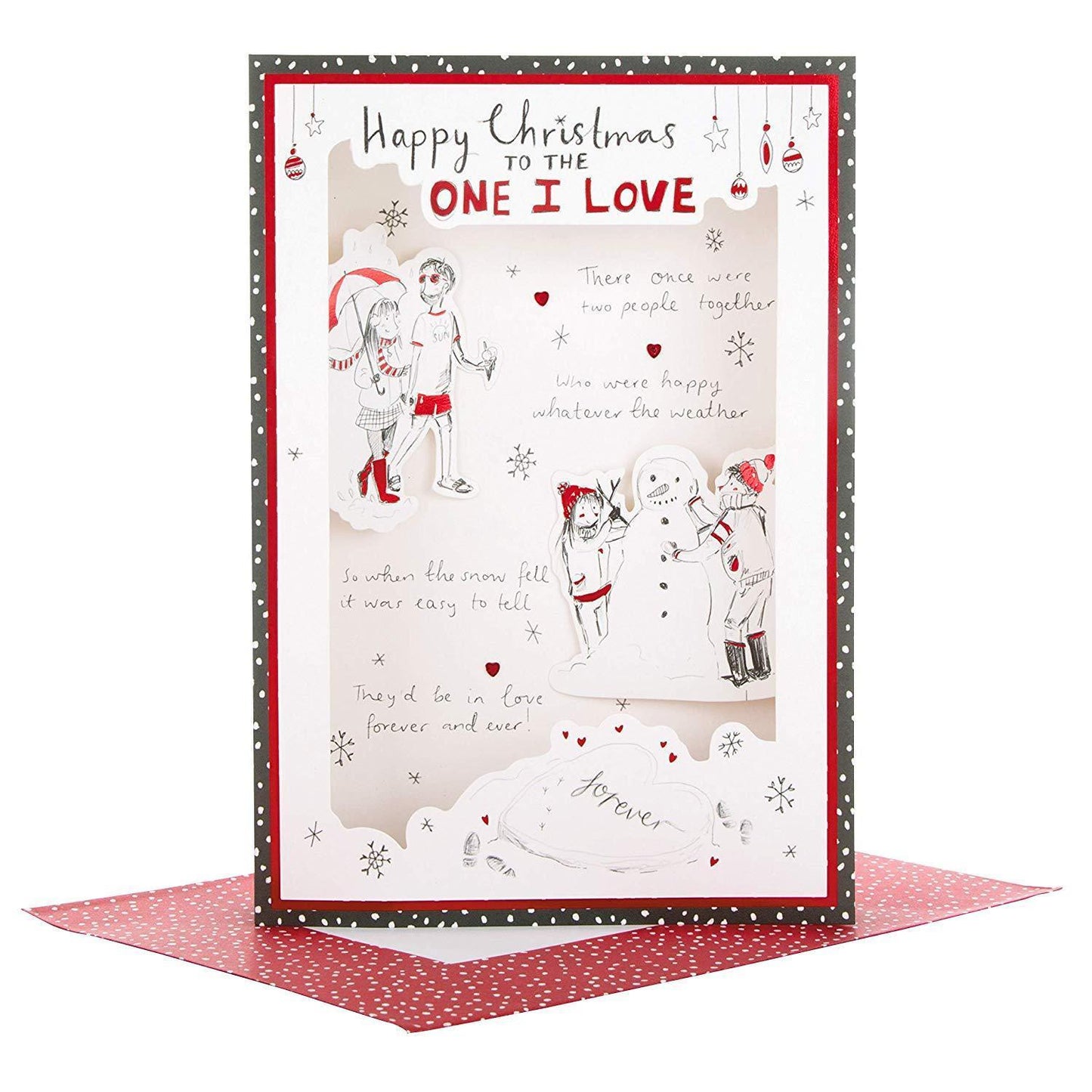 One I Love Christmas Card 'Pop Out'