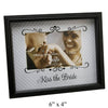 Wedding Bride & Groom Glass Printed Picture Photo Frame "Kiss The Bride" 6"x 4"