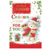 For a Special Grandad Teddy With Stocking Design Christmas Card