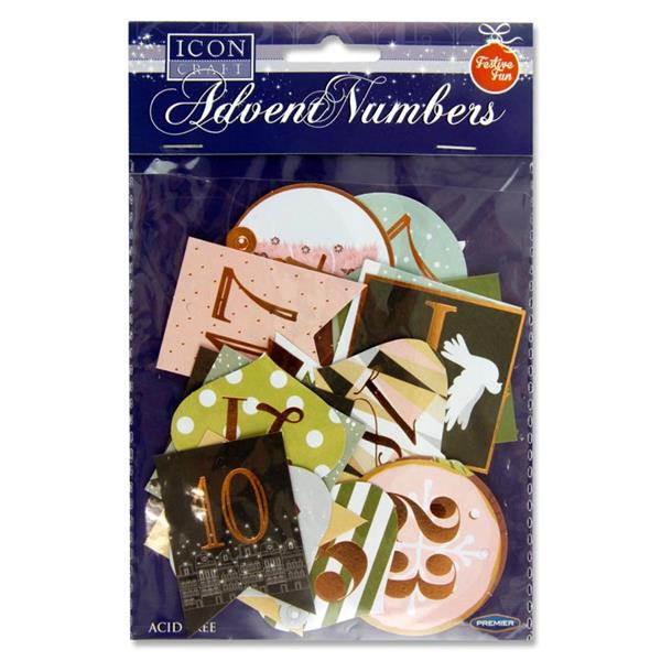 Pack of 25 Christmas Fun Advent Calendar Numbers– Choice Wholesale