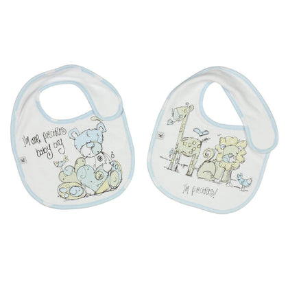 Tracey Russell Polka Dot Set of 2 Bibs 