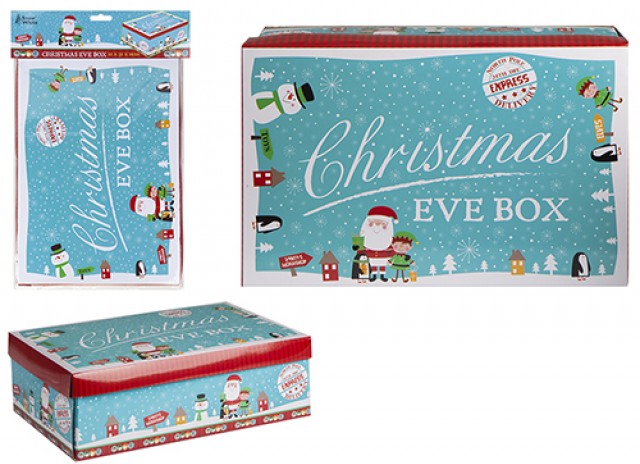 Small Blue Character Christmas Eve Box 21 x 32 x 11cm– Choice Wholesale