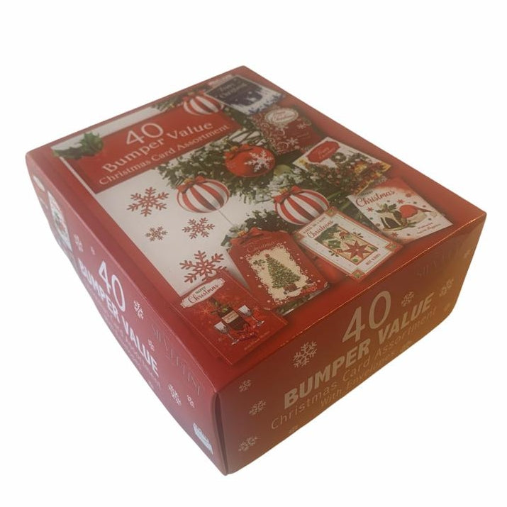 Box of 40 Bumper Value Christmas Card Assortment