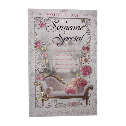Happy Mother's Day To Someone Special Foil Printed Sofa Design Card