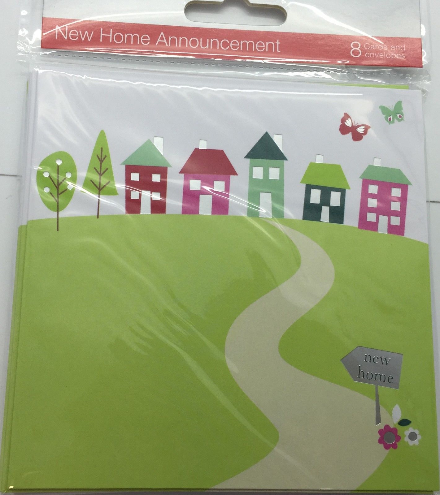 Pack of 8 New Home Announcement Cards and Envelopes