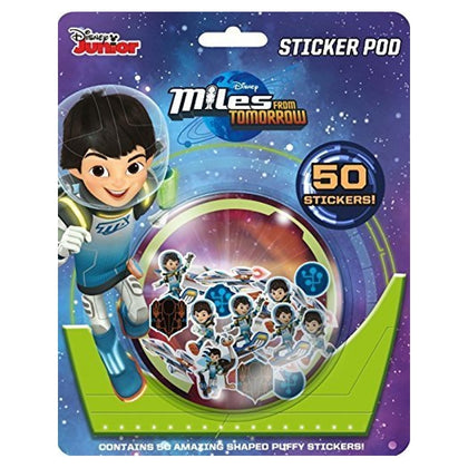 Miles From Tomorrow Sticker Pod with 50 Shaped Puffy Stickers