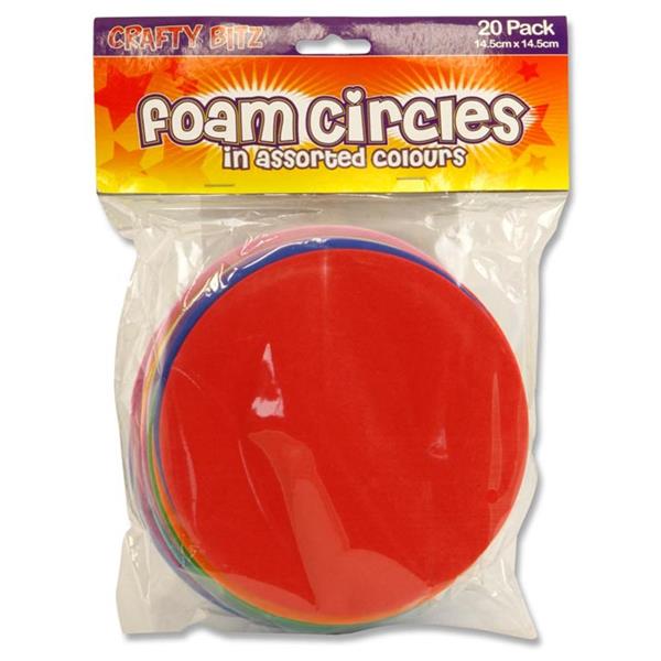Pack of 20 Circles Foam Sheets by Crafty Bitz