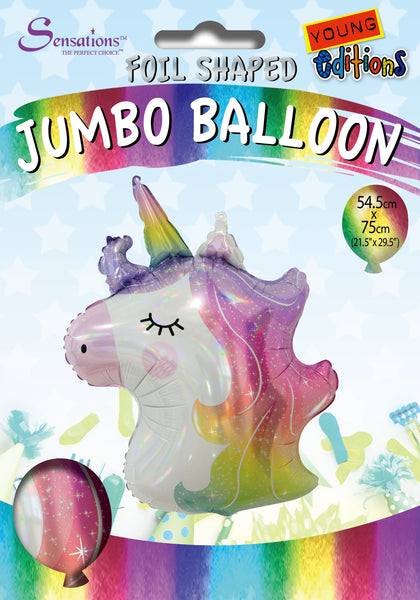 Unicorn Head Design Jumbo Foil Balloon