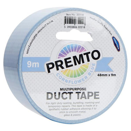 48mm x 9m Multipurpose Pastel Cornflower Blue Duct Tape by Premto