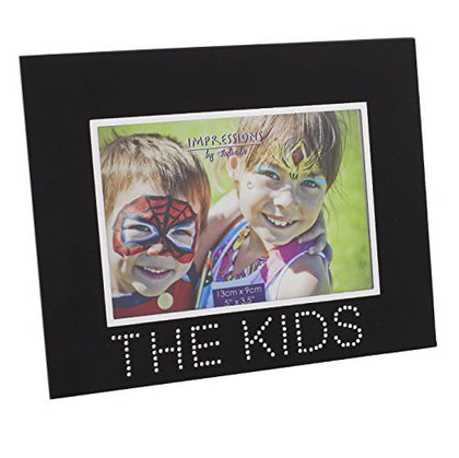 Black Glass The Kids Photo Picture Frame 5x3.5