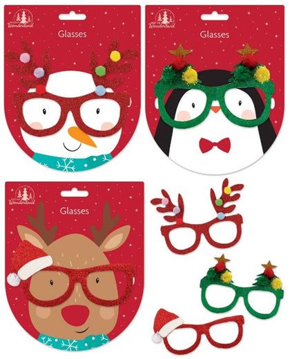 Plush Christmas Novelty Glasses
