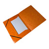 A4 Orange Card 3 Flap Folder With Elastic Closure