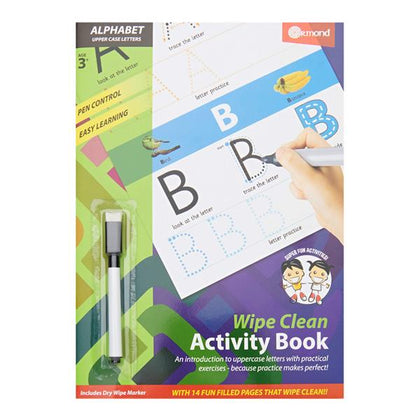 A4 14 Pages Wipe Clean Activity Alphabet Book With Pen by Ormond