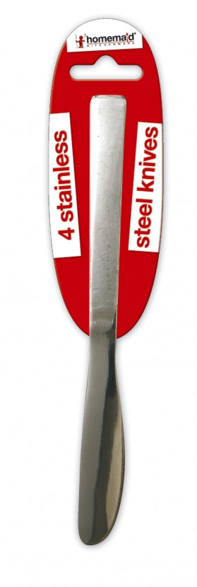 4 In Pack Stainless Steel Dinner Knife