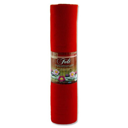 45cm X 5m Red Felt Roll by Icon Craft