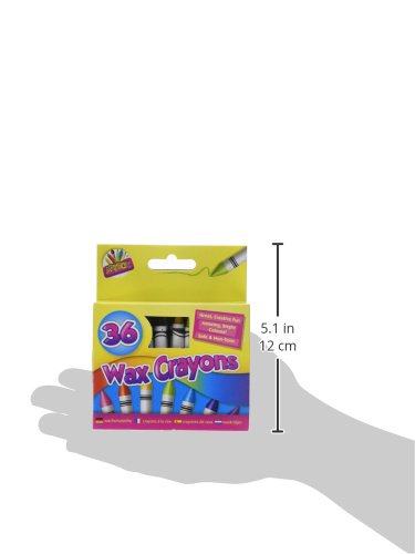 Pack of 36 Assorted Colour Wax Crayons