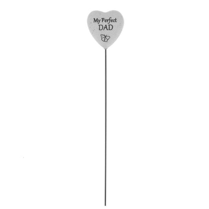 Graveside Plaque Thoughts Of You Resin Heart on Stick - Dad