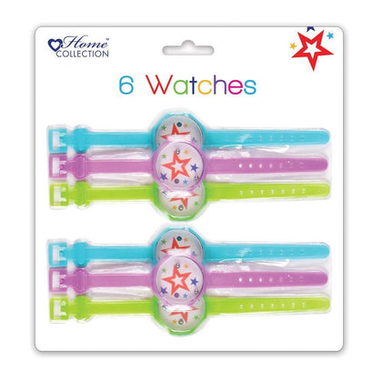 Pack of 6 Watches - Assorted Colours