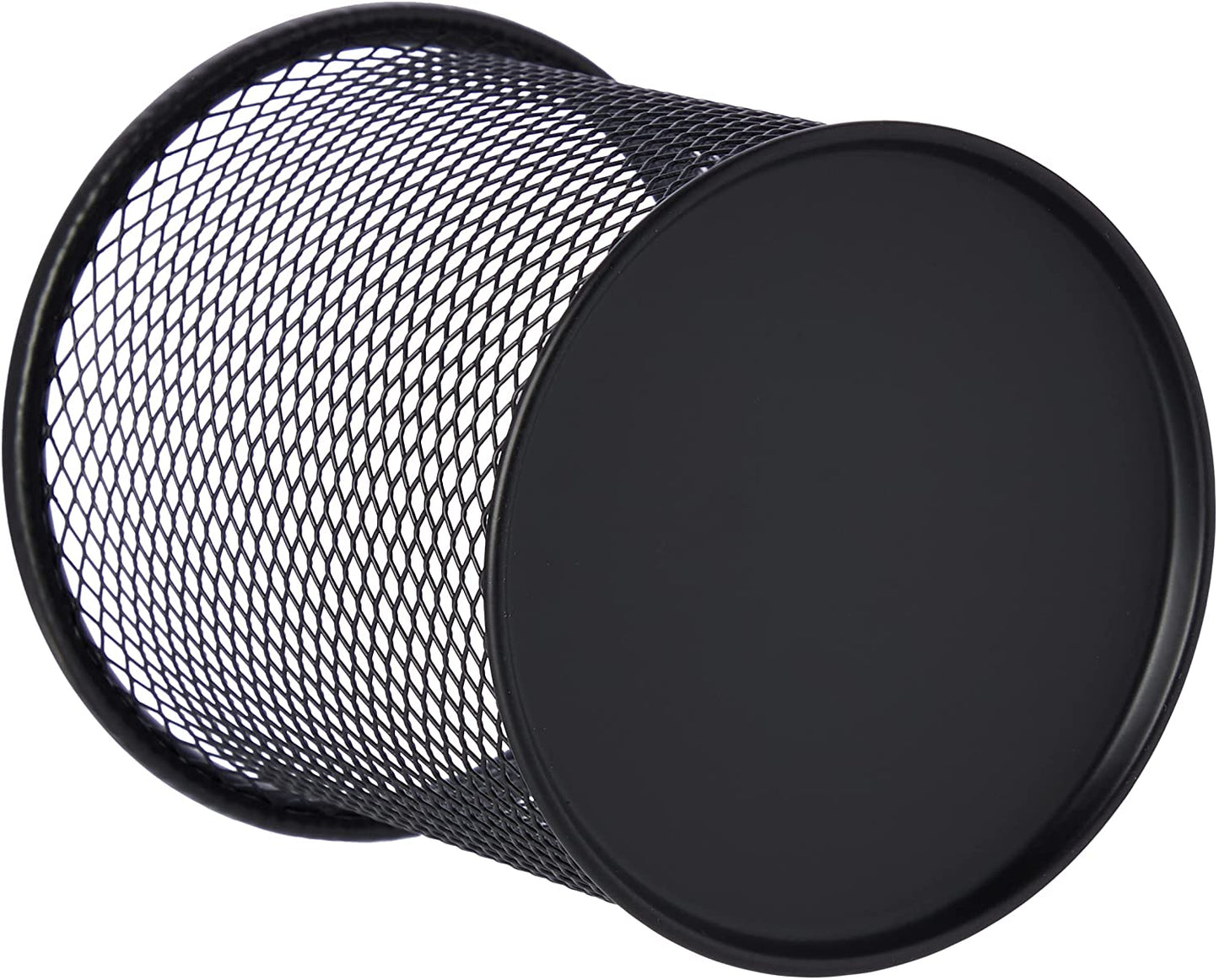 Q-Connect Mesh Desk Pen Pot Black 9 x 10cm