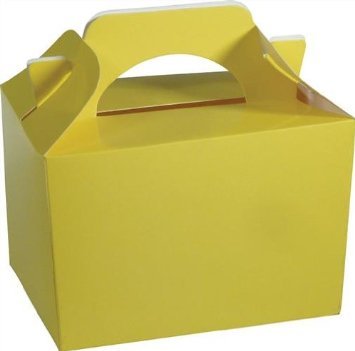 Pack of 10 Yellow Lunch Boxes