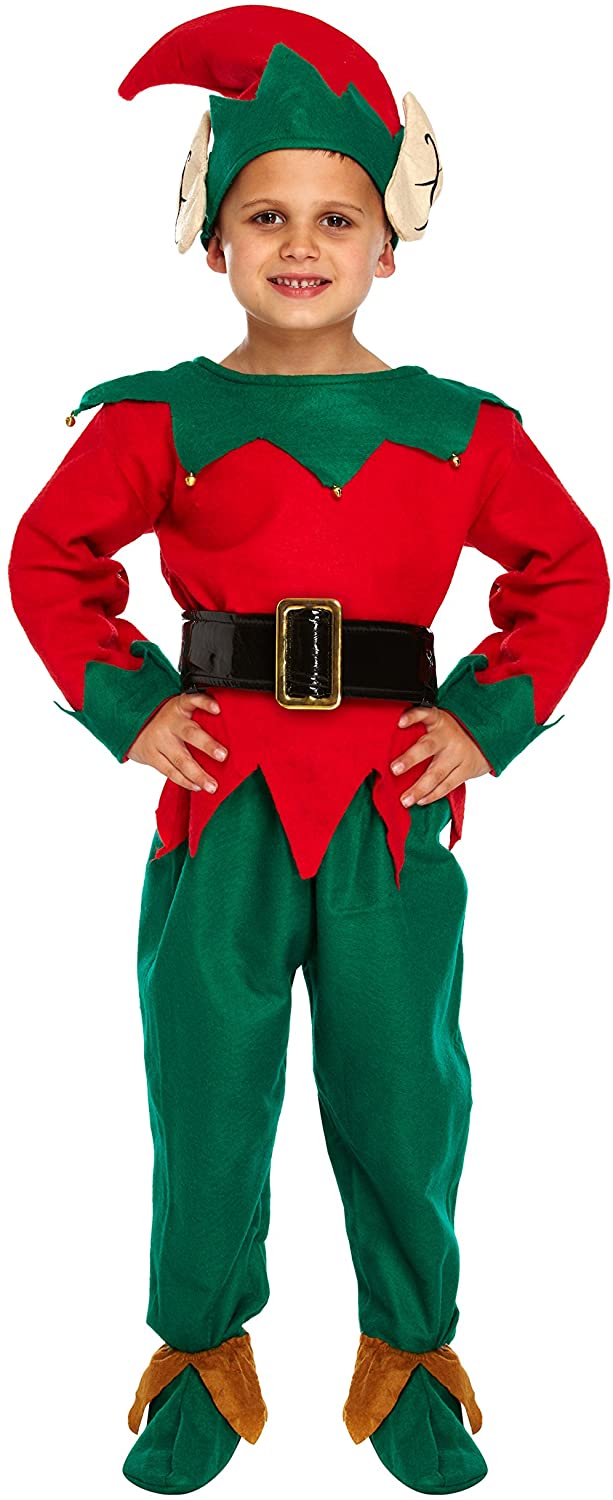 Children's Christmas Large Size Elf Costume 10-12 Years