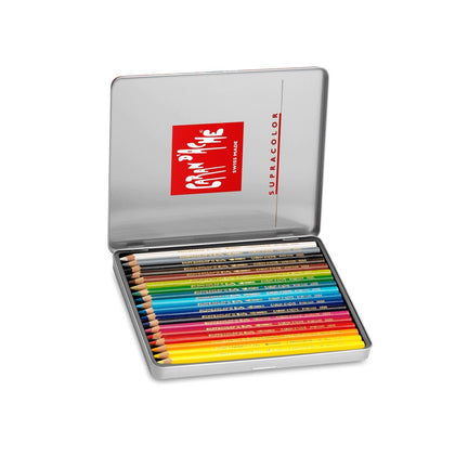 Caran D'Ache Supracolor Soft Aquarelle Pencil Tins - Tin of 18 Assorted Colours