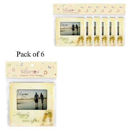 Celebrations Pack 6 Magnetic Frame 3"x2" Happily Ever After