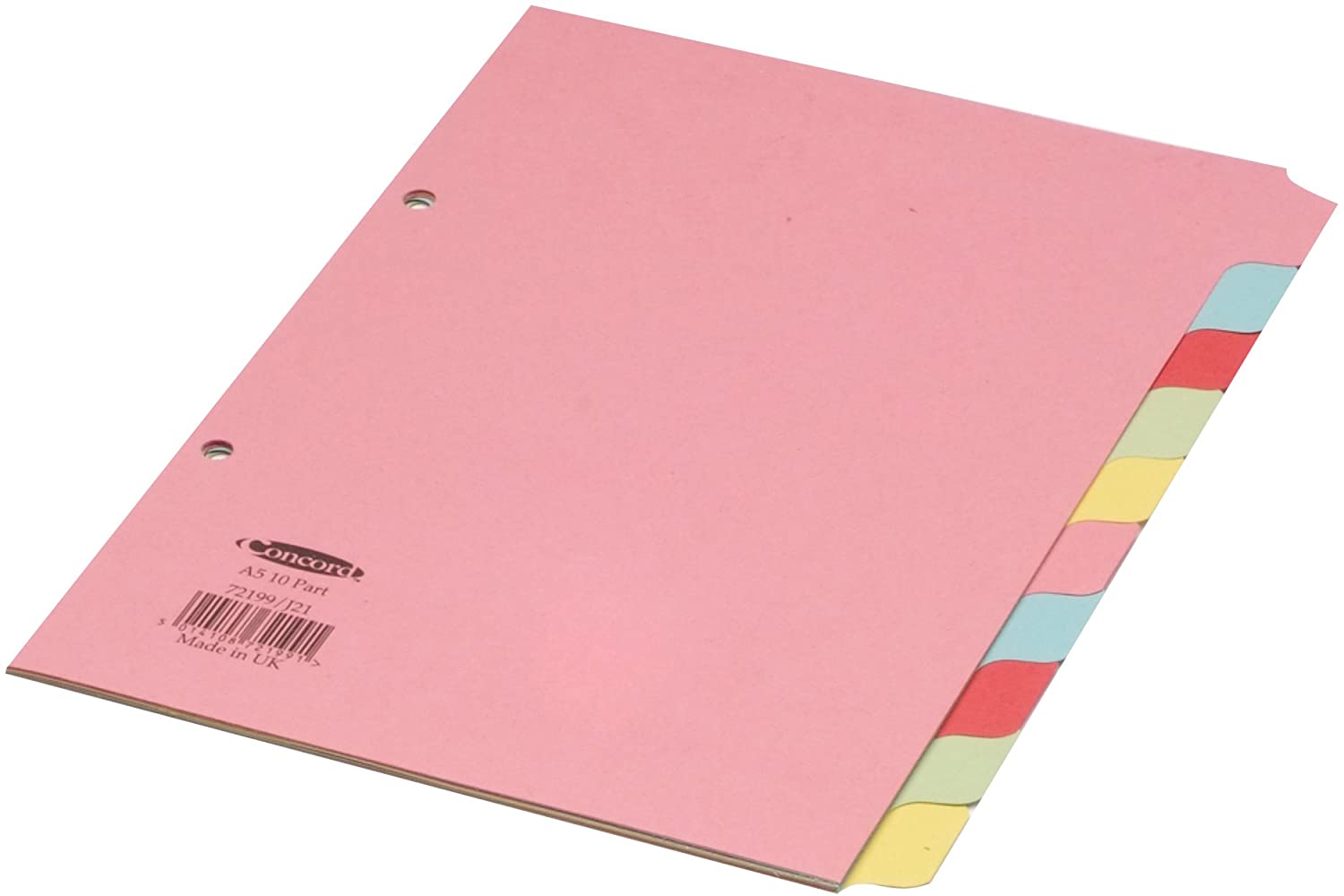 Concord Divider 10-Part A5 160gsm Pastel Colours 72199– Choice Wholesale