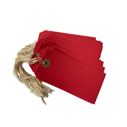 Box of 1000 Red Strung Tags 120mm x 60mm