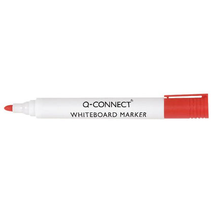 Pack of 10 Drywipe Red Marker Pens