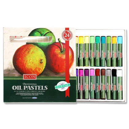 Box of 24 of Professional Oil Pastels by Icon Art