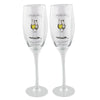Boxed Pair of Champagne Flutes Congratulations Tracey Russell Coffee & Cream New