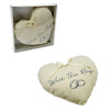 Cream Heart Design Amore Wedding Ring Cushion Pillow - With This Ring