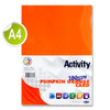 Pack of 50 Sheets A4 Pumpkin Orange 180gsm Card by Premier Activity