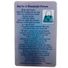 You`re A Wonderful Person To someone Special ....Wallet Card (Sentimental Keepsake Wallet / Purse Card)