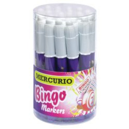 Pack of 24 Mercurio Purple Bingo Markers
