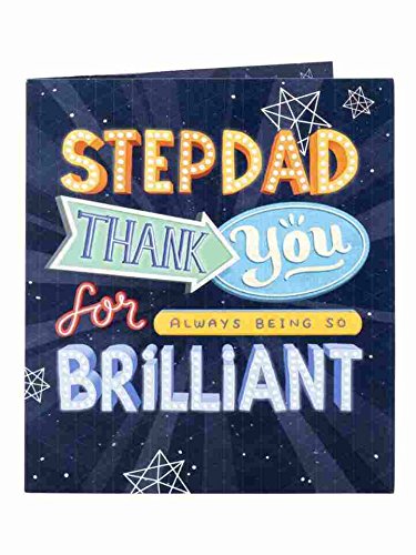 Thank You Stepdad Typography Father's Day Card