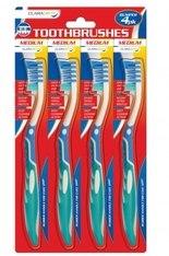 Pack of 4 Adult Toothbrushes