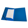 Janrax A4 Blue Laminated Card 3 Flap Folder with Elastic Closure