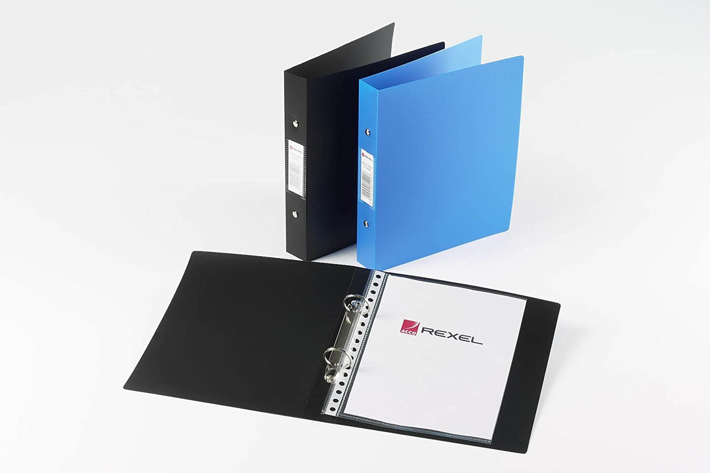 Pack of 10 A5 Rexel Budget Polypropylene Blue 2 Ring Binders