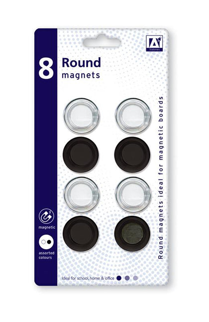 Pack of 8 Round Magnets